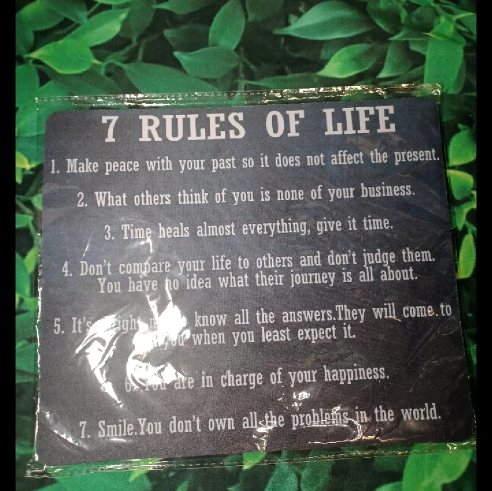 7 Rules Of Life Mousepad